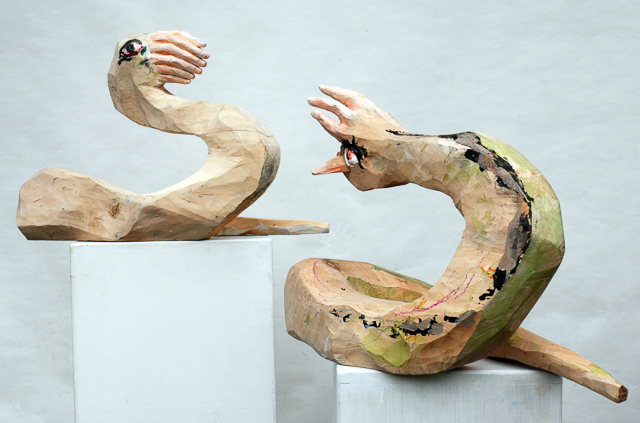 Schlangen, Holz, 2010